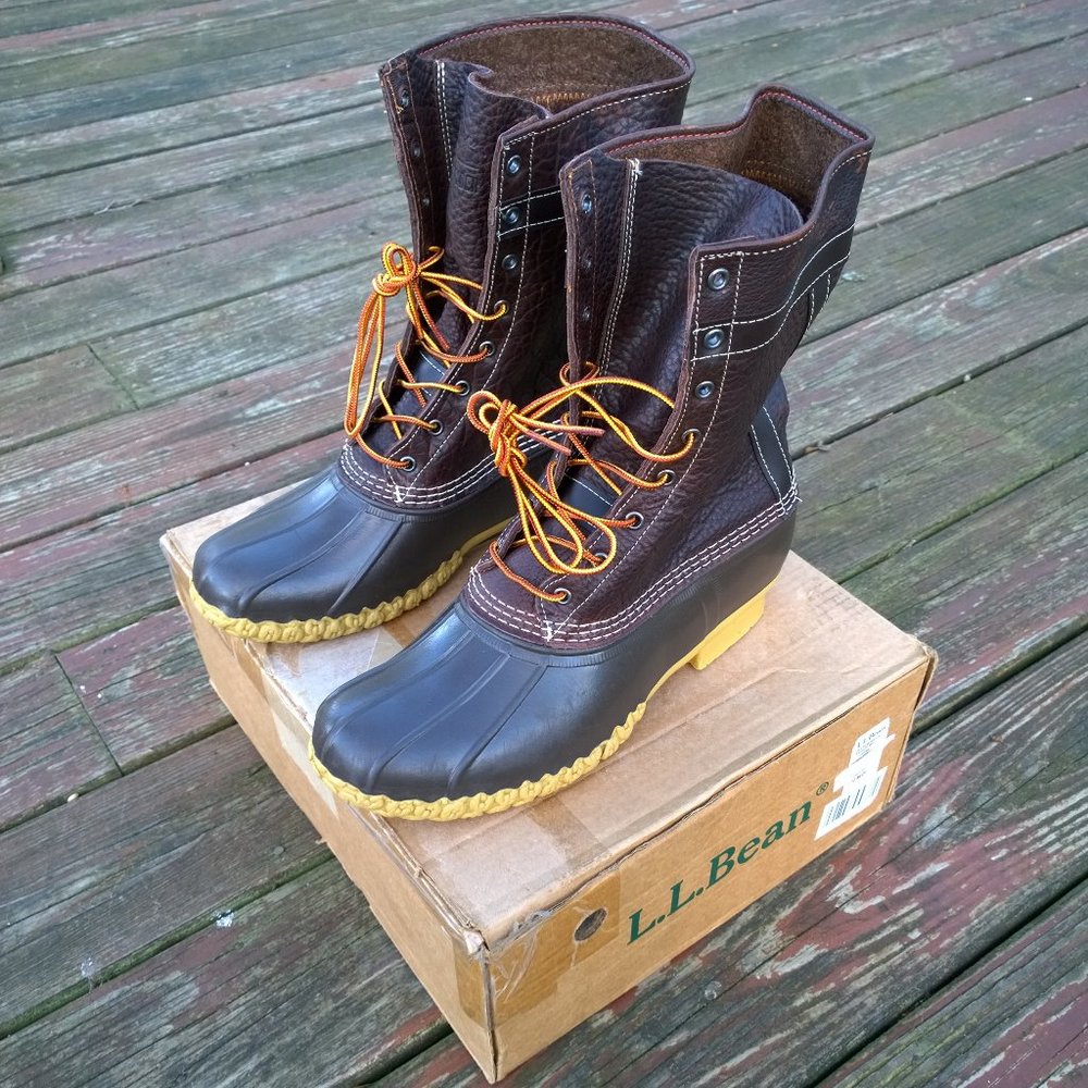 L.L.BEAN x TODD SNYDER Chocolate Bison Leather Bean Boots